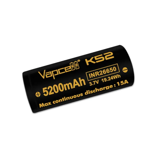 High Capacity 26650 5200mAh K52 Discharge Current 15A 3.6V Lithium Ion Batteries for Electrical Electronics Power Tools Flashlight 